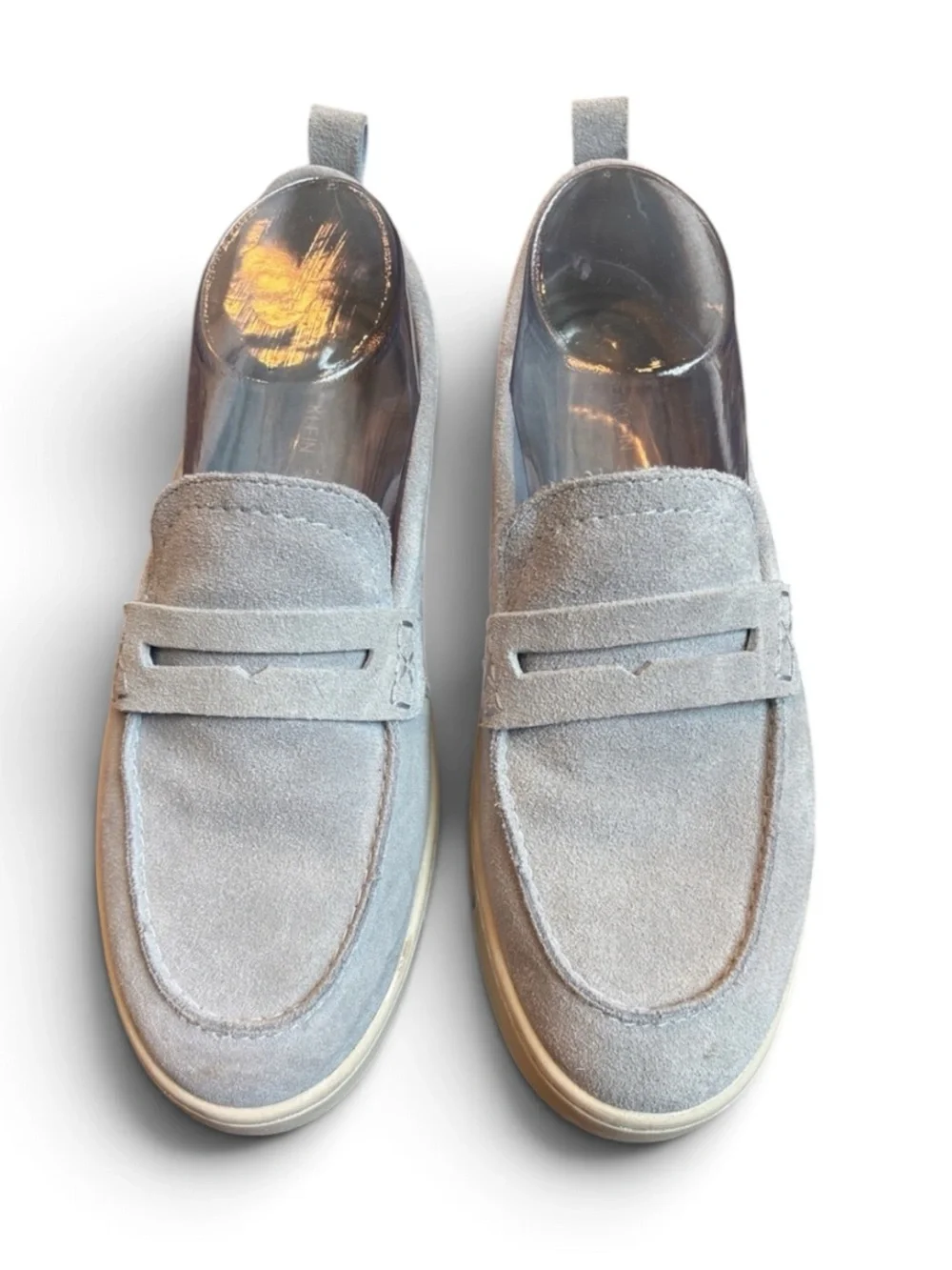 Anne Klein Livvey Suede Loafers Women’s 8.5 Light Gray Slip On